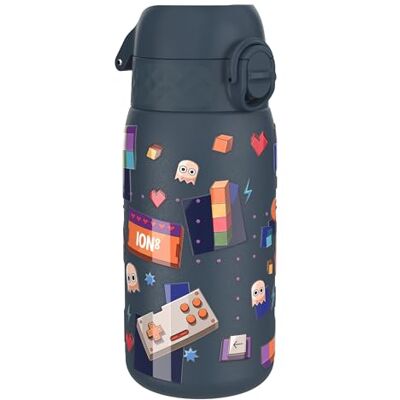 Ion8 Lichtgewicht Stalen Kinderwaterfles, 400 ml/13 oz, Zonder Isolatie, Lekvrij, Makkelijk te Openen, Veilige Vergrendeling, Vaatwasserbestendig, Flipdop, Draaggreep, Duurzaam, Gamer Ion8 Lichtgewicht Stalen Kinderwaterfles, 400 ml/13 oz, Zonder Isolatie, Lekvrij, Makkelijk te Openen, Veilige Vergrendeling, Vaatwasserbestendig, Flipdop, Draaggreep, Duurzaam, Gamer