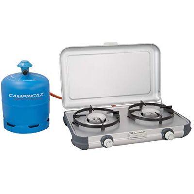 CAMPINGAZ Camping Fornuis, Draagbaar Gasfornuis met 2 branders, Outdoor Grill CAMPINGAZ Camping Fornuis, Draagbaar Gasfornuis met 2 branders, Outdoor Grill