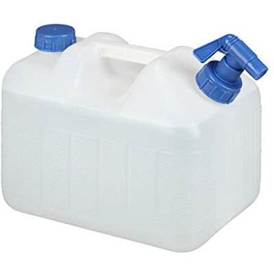 Relaxdays 10L Water Container - Portable, BPA-Free, White Relaxdays 10L Water Container - Portable, BPA-Free, White