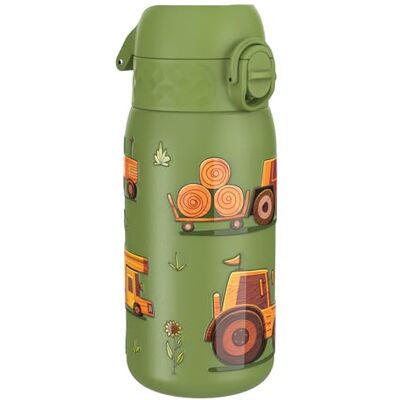 Ion8 Lichtgewicht Stalen Kinderwaterfles, 400 ml/13 oz, Zonder Isolatie, Lekvrij, Makkelijk te Openen, Veilige Vergrendeling, Vaatwasserbestendig, Flipdop, Draaggreep, Duurzaam, Landbouwmachines Ion8 Lichtgewicht Stalen Kinderwaterfles, 400 ml/13 oz, Zonder Isolatie, Lekvrij, Makkelijk te Openen, Veilige Vergrendeling, Vaatwasserbestendig, Flipdop, Draaggreep, Duurzaam, Landbouwmachines