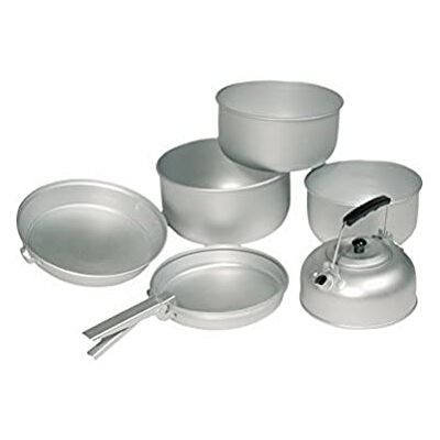 Mil-Tec 14661000 Kookset voor volwassenen, uniseks, zilver, eenheidsmaat Mil-Tec 14661000 Kookset voor volwassenen, uniseks, zilver, eenheidsmaat