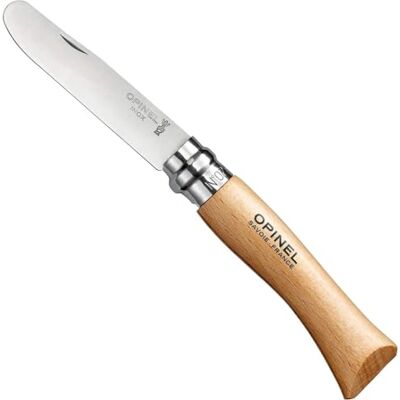 OPINEL Kindermes Mon Premier No. 07 in blister, Outdoor Junior met houten handvat mat gelakt, lemmet roestvrij, totale afmetingen: 17,5 cm, 2,0, zilverbruin OPINEL Kindermes Mon Premier No. 07 in blister, Outdoor Junior met houten handvat mat gelakt, lemmet roestvrij, totale afmetingen: 17,5 cm, 2,0, zilverbruin