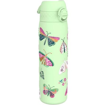 Ion8 Lichtgewicht Stalen Kinderwaterfles, 400 ml/13 oz, Zonder Isolatie, Lekvrij, Makkelijk te Openen, Veilige Vergrendeling, Vaatwasserbestendig, Flipdop, Draaggreep, Duurzaam, Wilde Vlinder Ion8 Lichtgewicht Stalen Kinderwaterfles, 400 ml/13 oz, Zonder Isolatie, Lekvrij, Makkelijk te Openen, Veilige Vergrendeling, Vaatwasserbestendig, Flipdop, Draaggreep, Duurzaam, Wilde Vlinder