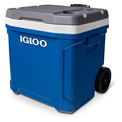 Igloo Latitude 60 Roller Koelbox op wielen, 56 Liter, Blauw Igloo Latitude 60 Roller Koelbox op wielen, 56 Liter, Blauw