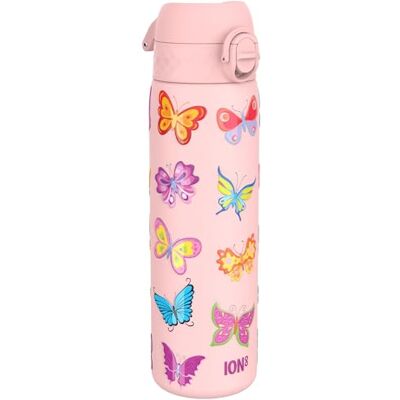 Ion8 Lichtgewicht Stalen Waterfles, 600 ml/20 oz, Zonder Isolatie, Lekvrij, Makkelijk te Openen, Veilige Vergrendeling, Vaatwasserbestendig, Hygiënische Flipcover, Draaggreep, Duurzaam, Vlinders Ion8 Lichtgewicht Stalen Waterfles, 600 ml/20 oz, Zonder Isolatie, Lekvrij, Makkelijk te Openen, Veilige Vergrendeling, Vaatwasserbestendig, Hygiënische Flipcover, Draaggreep, Duurzaam, Vlinders
