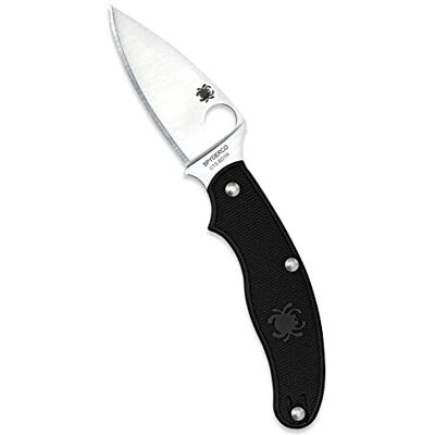 Spyderco C94PBK Volwassen mes UK lichtgewicht rechte kant met bladvormig lemmet Spyderco C94PBK Volwassen mes UK lichtgewicht rechte kant met bladvormig lemmet