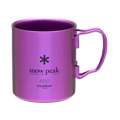 Snow Peak Titanium Dubbelwandige Beker - Paars - Beker Snow Peak Titanium Dubbelwandige Beker - Paars - Beker