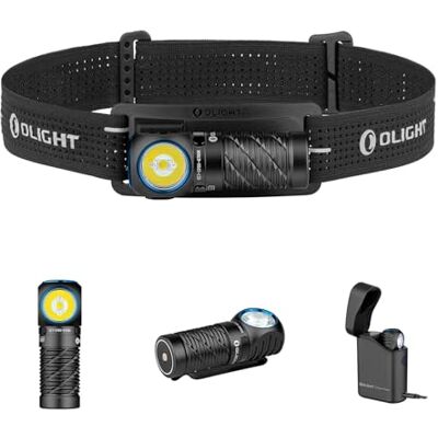 Olight Perun 3 Mini Kit LED Hoofdlamp 1250 lumen oplaadbare hoofdlamp met 5000 mAh oplaadhouder, 60 dagen batterijduur, 5 wit licht & 3 rode lichtstanden Ideaal voor kamperen, noodgevallen Zwart Olight Perun 3 Mini Kit LED Hoofdlamp 1250 lumen oplaadbare hoofdlamp met 5000 mAh oplaadhouder, 60 dagen batterijduur, 5 wit licht & 3 rode lichtstanden Ideaal voor kamperen, noodgevallen Zwart