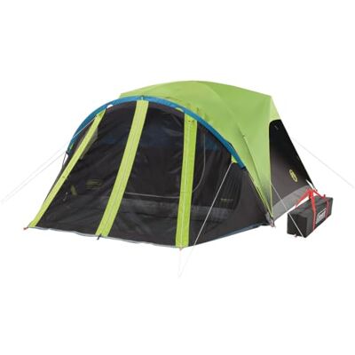 Coleman Carlsbad Donkere kamertent met afgeschermde veranda, 4/6 personentent blokkeert 90% van het zonlicht om binnen koel te houden, weerbestendige tent met eenvoudige installatie, gemaakt van Coleman Carlsbad Donkere kamertent met afgeschermde veranda, 4/6 personentent blokkeert 90% van het zonlicht om binnen koel te houden, weerbestendige tent met eenvoudige installatie, gemaakt van