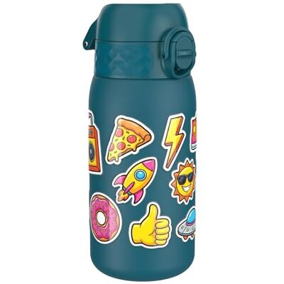 Ion8 Lichtgewicht Stalen Kinderwaterfles, 400 ml/13 oz, Zonder Isolatie, Lekvrij, Makkelijk te Openen, Veilige Vergrendeling, Vaatwasserbestendig, Flipdop, Draaggreep, Duurzaam, Stickers Ion8 Lichtgewicht Stalen Kinderwaterfles, 400 ml/13 oz, Zonder Isolatie, Lekvrij, Makkelijk te Openen, Veilige Vergrendeling, Vaatwasserbestendig, Flipdop, Draaggreep, Duurzaam, Stickers