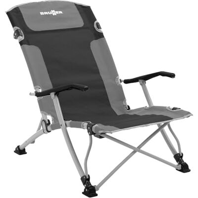 BRUNNER Bula XL stoel grijs/zwart 2021 campingstoel BRUNNER Bula XL stoel grijs/zwart 2021 campingstoel
