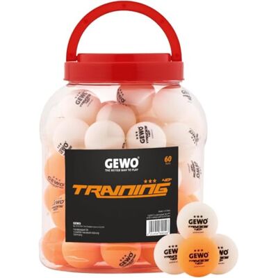 GEWO Training 40+ Tafeltennisballen - 60 stuks, Oranje & Wit GEWO Training 40+ Tafeltennisballen - 60 stuks, Oranje & Wit