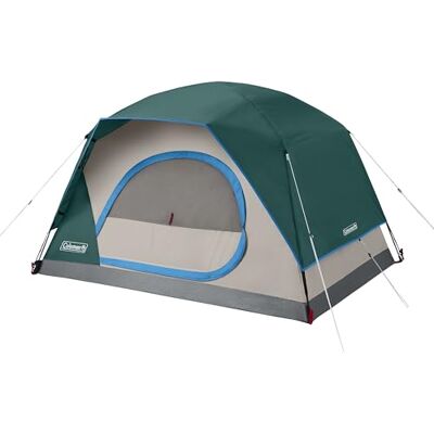 Coleman Skydome Tent with 5 Minute Setup, 2/4/6/8 Person Weatherproof Tent with Rainfly & Carry Bag, 20% More Headroom Than Traditional Canopies Coleman Skydome Tent with 5 Minute Setup, 2/4/6/8 Person Weatherproof Tent with Rainfly & Carry Bag, 20% More Headroom Than Traditional Canopies