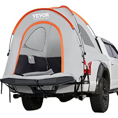 VEVOR Vrachtwagenbed, 5,5-6 ' pick-up trucktent met regenvlieg en draagtas, waterdichte PU2000 mm dubbellaagse vrachtwagentent voor kamperen, geschikt voor 2-3 personen, voor kamperen, reizen, VEVOR Vrachtwagenbed, 5,5-6 ' pick-up trucktent met regenvlieg en draagtas, waterdichte PU2000 mm dubbellaagse vrachtwagentent voor kamperen, geschikt voor 2-3 personen, voor kamperen, reizen,