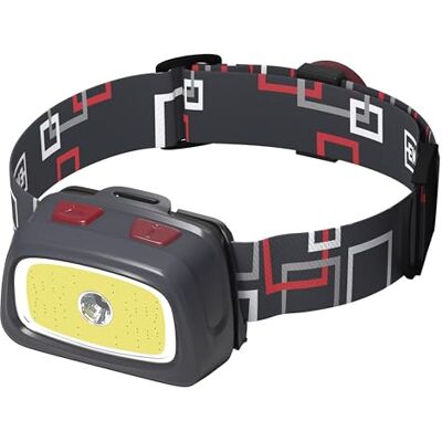 EMOS CREE XPG + COB LED hoofdlamp/hoofdlamp voor buiten met SOS-pijp, IP44 waterdicht, schokbestendig, 54 meter lichtbereik, 11 modi, 330 lumen E1801 Red XL EMOS CREE XPG + COB LED hoofdlamp/hoofdlamp voor buiten met SOS-pijp, IP44 waterdicht, schokbestendig, 54 meter lichtbereik, 11 modi, 330 lumen E1801 Red XL