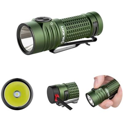 Olight Baton Turbo kleine zaklamp 1000 lumen tot 510 meter reikwijdte Oplaadbare zaklamp met intelligent display, 50 dagen levensduur, 91 g Mini-zaklamp met 5 lichtstanden (OD groen) Olight Baton Turbo kleine zaklamp 1000 lumen tot 510 meter reikwijdte Oplaadbare zaklamp met intelligent display, 50 dagen levensduur, 91 g Mini-zaklamp met 5 lichtstanden (OD groen)