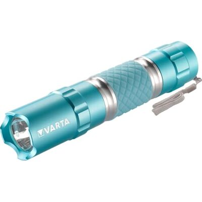 Varta LED-zaklamp elegant, Lipstick Light, aluminium, gerubberde greep licht op in het donker, polslus, krachtige LED, incl. 1x AA batterij, turkoois, robuuste, duurzame behuizing Varta LED-zaklamp elegant, Lipstick Light, aluminium, gerubberde greep licht op in het donker, polslus, krachtige LED, incl. 1x AA batterij, turkoois, robuuste, duurzame behuizing