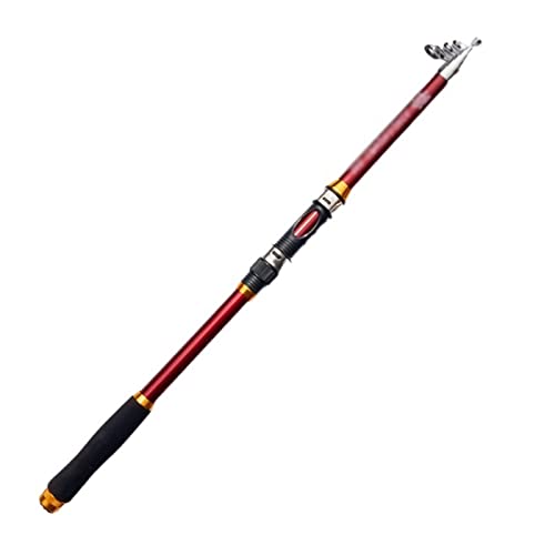 KYATON Reel Combos Vissen Pool Vissen Long-Throw Werfen Vissen Rod Sea Rod Vissen Gear Vissen Accessoires Telescopische Vissen Rod 2.1 M 3.6 M Vissen Gear Set/Rosso/2.4M