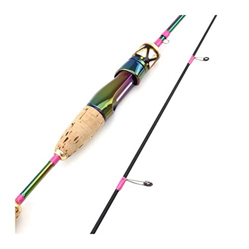 NASTYA Hengel Vispaal gekleurd Lure Visstang UL Spining gietstang Koolstof Vezel 2 Secties Langzaam mooie visstool Laadgewicht Draagbare Hengel Visbenodigdheden (Color : A, Size : 1.68M)