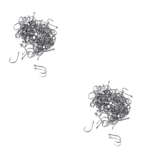 Sosoport Veerslot Vishaken 200 Stuks vissen bas lokken vishaken zoutwater vishaken met weerhaken lokken haak vishaken zoetwater vishaak vistuig bas haken Beheer en betaal aas Iseni Haak