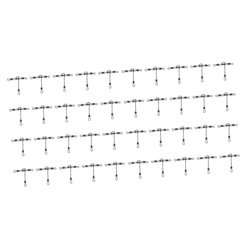 Sosoport 20 Stuks Vork Ring Connector Lichtgevende Vissen Wartels Draait Vissen Kruis Lijn Wartels Vissen Connector Wartels Vissen Draaibare Snap Koper Draaien Vissen Schijnen