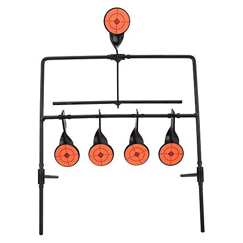 Dwawoo Schietdoel, 5 doelen, automatische reset, roteren, schietdoel, luchtgeweer, draaiend doelwit met stickers