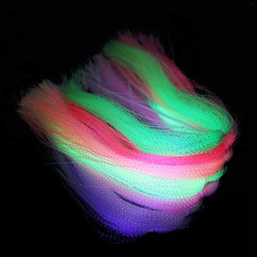 Tigofly 14 packs 7 kleuren UV Crystal Flash Holografische Tinsel Krystal Twisted Flashabou Sparkle Streamer Fly Binden Materialen