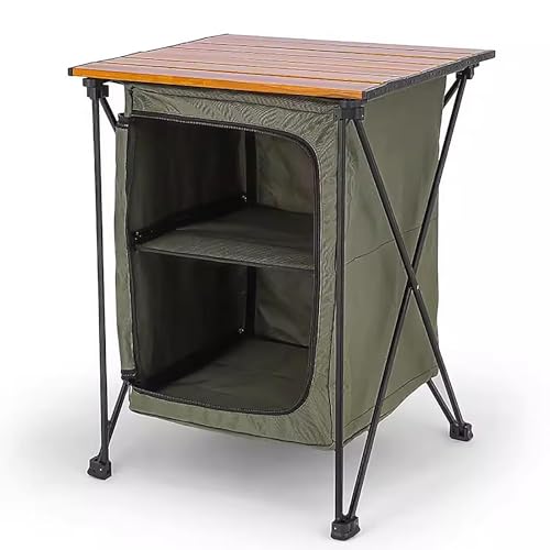 FAIRE Opvouwbare Kampeertafel, Kampeertafel, Draagbare Kampeertafel, Kampeertafels, voor Buiten Kamperen, Winkel Picknickbenodigdheden, Boeken, Snacks en Meer Grillen Vissen (Color : Green)