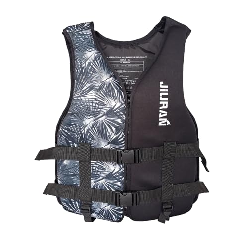 Yokbeer Reddingsvest voor Boten Volwassenen Kinderen Neopreen Veiligheidsvest Reddingsvest Stevig Reddingsvest Drijfhulpmiddel voor Watersport (Color : Black, Size : X-Small)