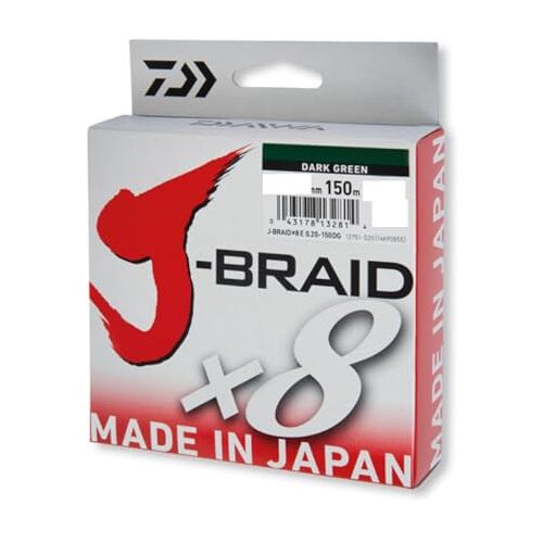 Daiwa J-Braid X8 0,16 mm 10kg 300m groen gevlochten koord