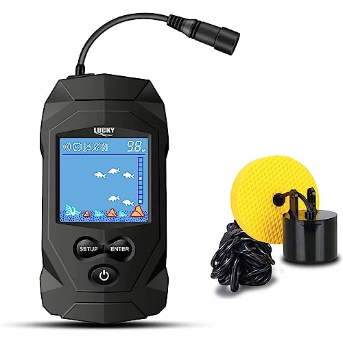 LUCKY Marine Draagbare Fishfinder Transducer Vissen Kajak Dieptezoeker Display Sensor Sonar Fishfinders Boot FL068