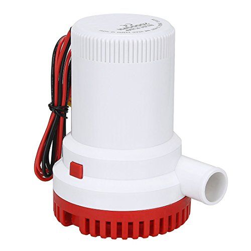 Eighosee 2000GPH Water Bilge Pomp Dompelpomp Jacht Boot 12V Vissen Zee rood