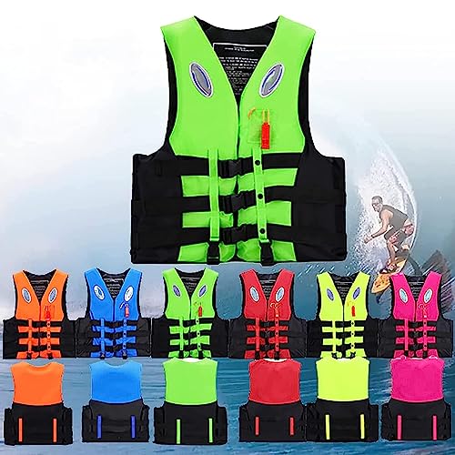 JIcloun Reddingsvest volwassen paddleboarding, reddingsvest volwassen, verstelbaar reddingsvest, geschikt voor watersporten, surfen, varen, vissen, enz.,Groen,M