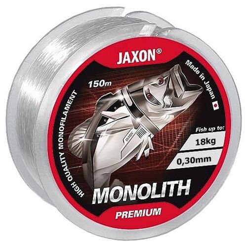 Jaxon Vislijn Monolith Premium 150m / 0,10mm-0,35mm spoel enkele koorden monofile NIEUW & originele verpakking (0,02€/m) (0,30mm / 18kg)