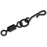 Delphin 10x Q-CAST Swivel verwerping karperwervel # 4 zwart mat voor karperrigs