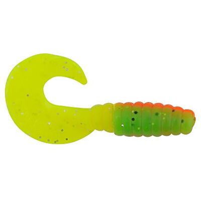 Berkley PowerBait Power Grubs visaas, vuurvlieger, onweerstaanbare geur en smaak, realistische actie, omvangrijk lichaam, ideaal voor baars, snoekbaarzen, forel en meer Berkley PowerBait Power Grubs visaas, vuurvlieger, onweerstaanbare geur en smaak, realistische actie, omvangrijk lichaam, ideaal voor baars, snoekbaarzen, forel en meer
