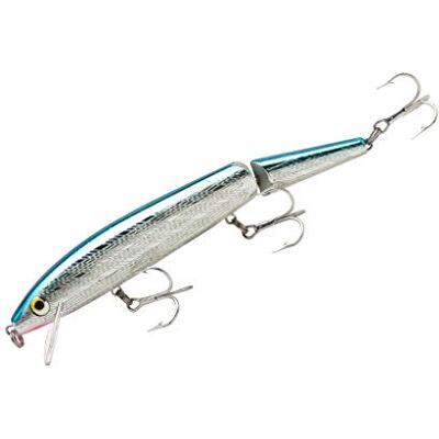 Rebel j30s-03 Jointed Minnow, 11/473 ml, 5-1/2 inch, zilver/blauw Rebel j30s-03 Jointed Minnow, 11/473 ml, 5-1/2 inch, zilver/blauw