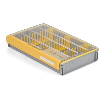 Plano Edge 3700 Spinnerbait Utility Box, grijs en geel, geschikt voor maximaal 36 individuele spinnerbaits, roestbestendige en waterdichte opbergorganizer voor aas Plano Edge 3700 Spinnerbait Utility Box, grijs en geel, geschikt voor maximaal 36 individuele spinnerbaits, roestbestendige en waterdichte opbergorganizer voor aas