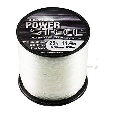 ULTIMA Unisex's E0116 Power Steel Super Sterke Mono Vislijn, Kristal, 0,38 mm 25,0 lb ULTIMA Unisex's E0116 Power Steel Super Sterke Mono Vislijn, Kristal, 0,38 mm 25,0 lb