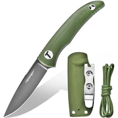 TONIFE Full Tang is een campingmes van 6,8 cm met vast lemmet met verstelbare Kydex-mantel, mobiel, draagbaar, ideaal voor buitenactiviteiten, survival en struikgewas (groen) TONIFE Full Tang is een campingmes van 6,8 cm met vast lemmet met verstelbare Kydex-mantel, mobiel, draagbaar, ideaal voor buitenactiviteiten, survival en struikgewas (groen)