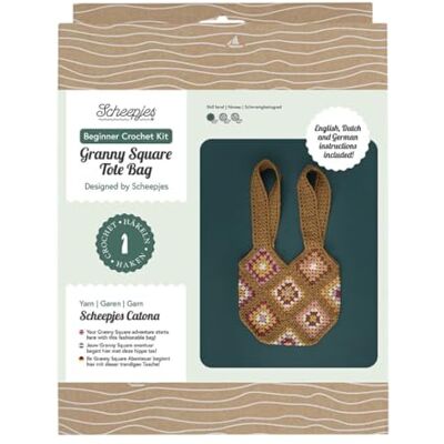 Scheepjes Granny Square Goud Draagtas Tas Beginner Haak Kit 1 Set Scheepjes Granny Square Goud Draagtas Tas Beginner Haak Kit 1 Set