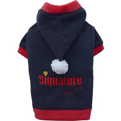 Doggydolly Doggy Dolly W158 Fleece hondentrui Signature met capuchon, zwart, maat: S Doggydolly Doggy Dolly W158 Fleece hondentrui Signature met capuchon, zwart, maat: S