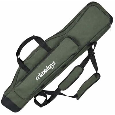 Relaxdays Hengeltas, grote hengeltas, voor 3 hengels, 5 vakken, gewatteerd, visaccessoires, groot, 1200D Oxford, kleur Relaxdays Hengeltas, grote hengeltas, voor 3 hengels, 5 vakken, gewatteerd, visaccessoires, groot, 1200D Oxford, kleur