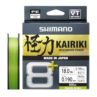 Shimano Lijn Kairiki 8+ 300m 0.19mm 13.4kg M. Groen Shimano Lijn Kairiki 8+ 300m 0.19mm 13.4kg M. Groen