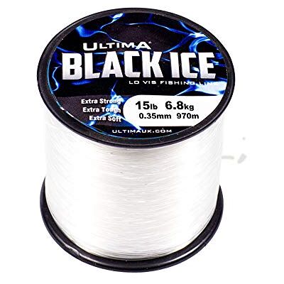 Ultima Black Ice - Transparante Viskouslijn, Extra Sterk, Klein - Spoel 115 g, 0,35 mm – 15,0 lb/6,8 kg Ultima Black Ice - Transparante Viskouslijn, Extra Sterk, Klein - Spoel 115 g, 0,35 mm – 15,0 lb/6,8 kg