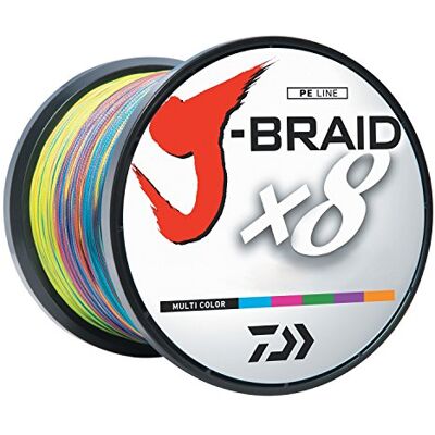 Daiwa J-BRAIDX8, Bulk, Multi-Color, Mono Dia. = 25 lbs. Daiwa J-BRAIDX8, Bulk, Multi-Color, Mono Dia. = 25 lbs.