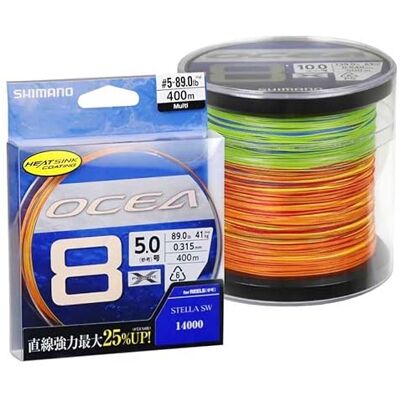 Shimano Line Ocea Braid 400m 20.4KG 45lb 0.20mm (2) vislijn met betrouwbare controle Shimano Line Ocea Braid 400m 20.4KG 45lb 0.20mm (2) vislijn met betrouwbare controle
