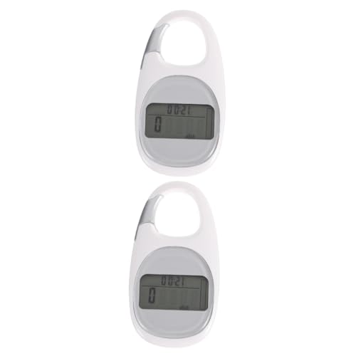 Toddmomy 2 Stuks pedometer stappenteller fitness stap buiten calorieteller lopende accessoires 3d draagbare calorieteller fitness aanbod Multifunctioneel reizen buikspieren wit