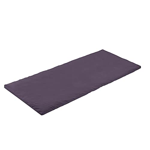 Navaris Opvouwbare Katoenen Meditatiemat Lang 200 x 80 cm Meditatiekussen Mat voor Meditatie en Training Hoes van Wasbaar Katoen Grijs