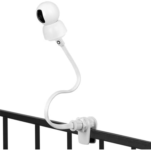 Lionelo FLEXIGRIP White Flexibele camerahouder voor babyfoonstandaard voor camerabevestiging, voor bewaking van de babybeugel, compatibel met babyfoon 3.2, View, 8.2, 8.3